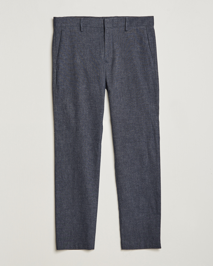 Heren | Broeken | NN07 | Theo Brushed Cotton Trousers Navy Blue