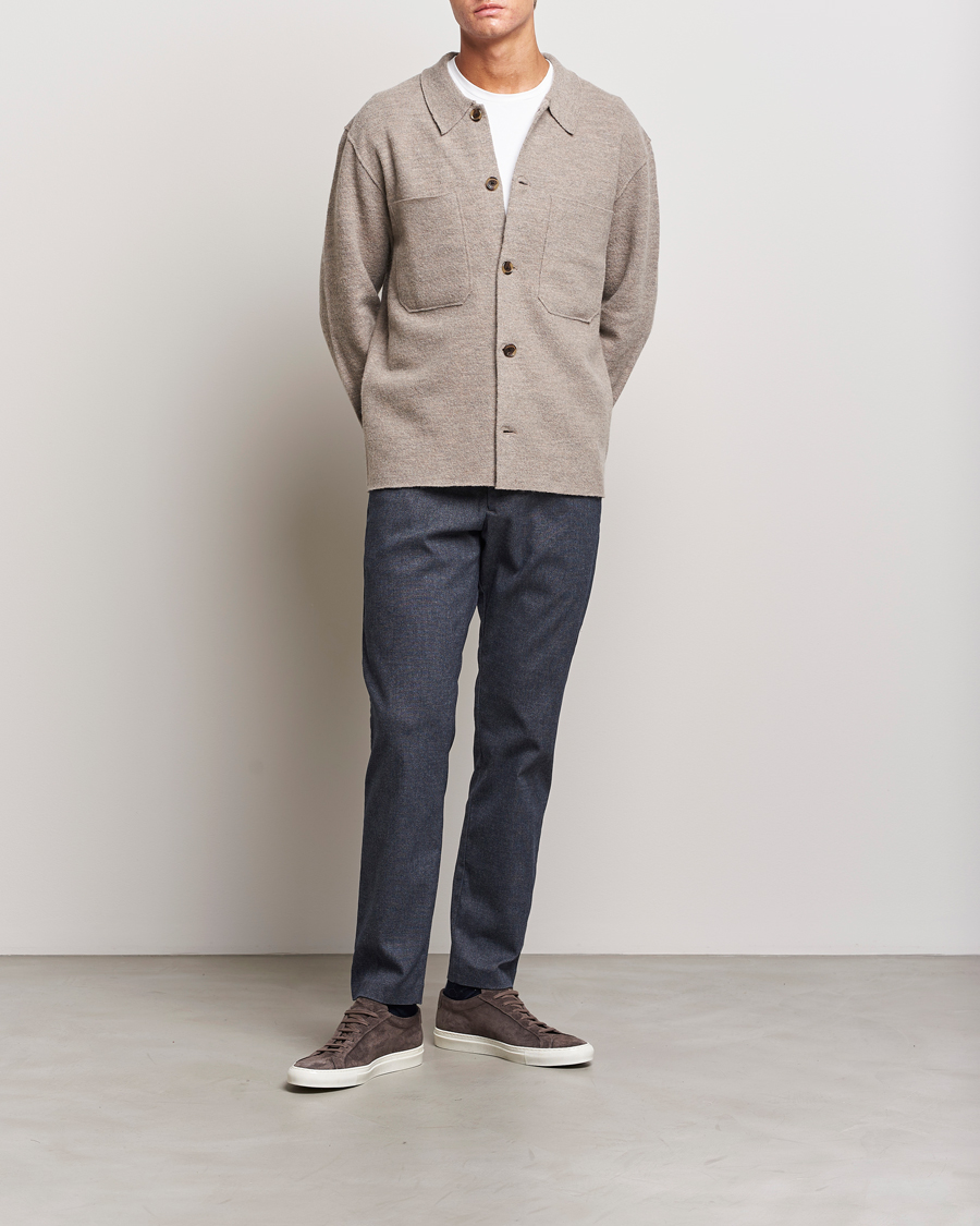 Heren | Broeken | NN07 | Theo Brushed Cotton Trousers Navy Blue