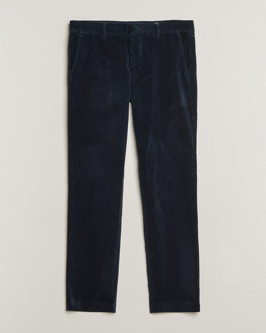Heren | Broeken | NN07 | Theo Regular Fit Corduroy Chinos Navy Blue
