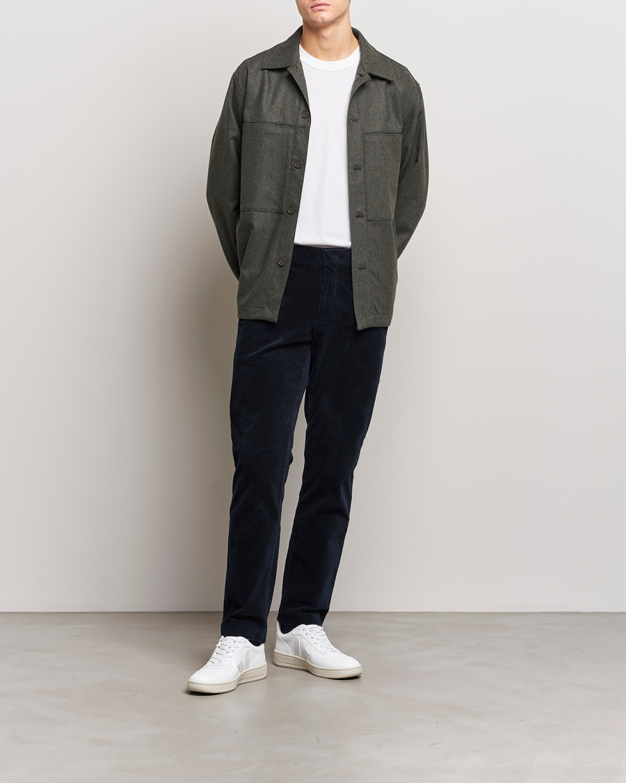 Heren | Broeken | NN07 | Theo Regular Fit Corduroy Chinos Navy Blue