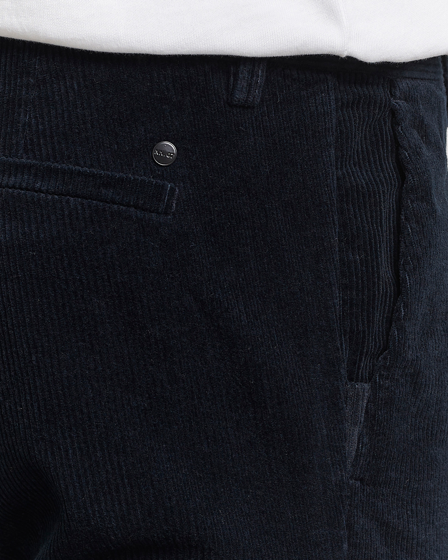 Heren | Broeken | NN07 | Theo Regular Fit Corduroy Chinos Navy Blue