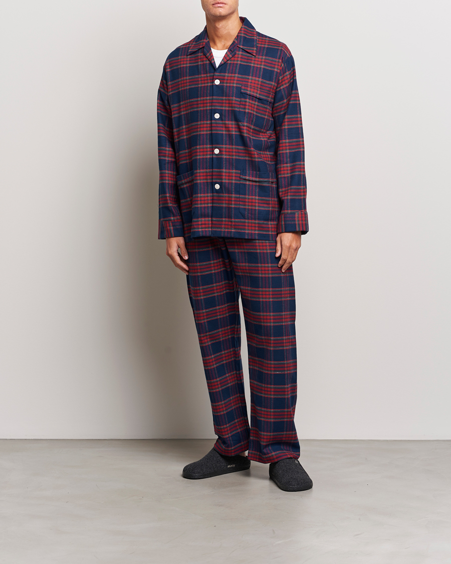 Heren | Pyjama's en gewaden | Derek Rose | Cotton Flannel Checked Pyjama Set Multi