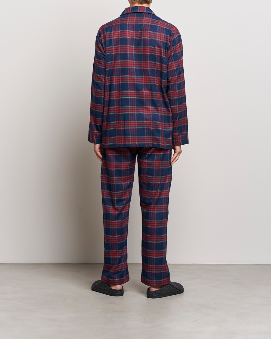 Heren |  | Derek Rose | Cotton Flannel Checked Pyjama Set Multi