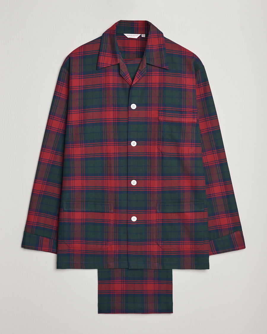 Heren | Pyjama's en gewaden | Derek Rose | Cotton Flannel Checked Pyjama Set Multi