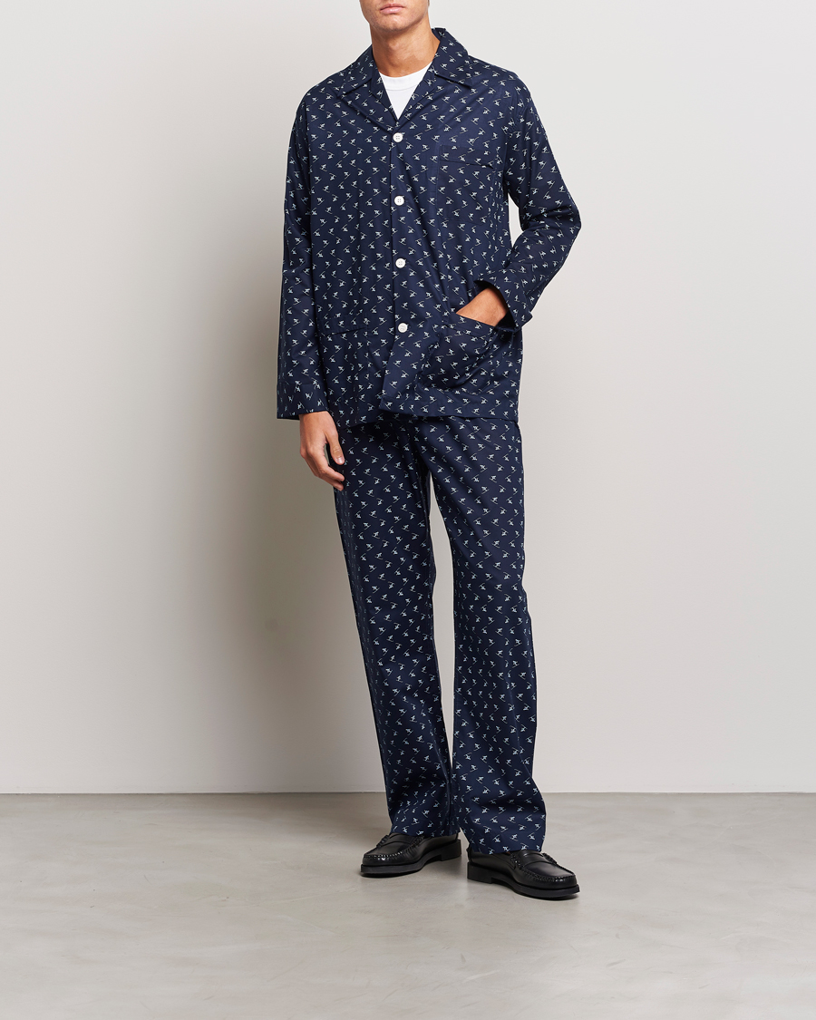 Heren | Pyjama's en gewaden | Derek Rose | Cotton Ski Pyjama Set Navy