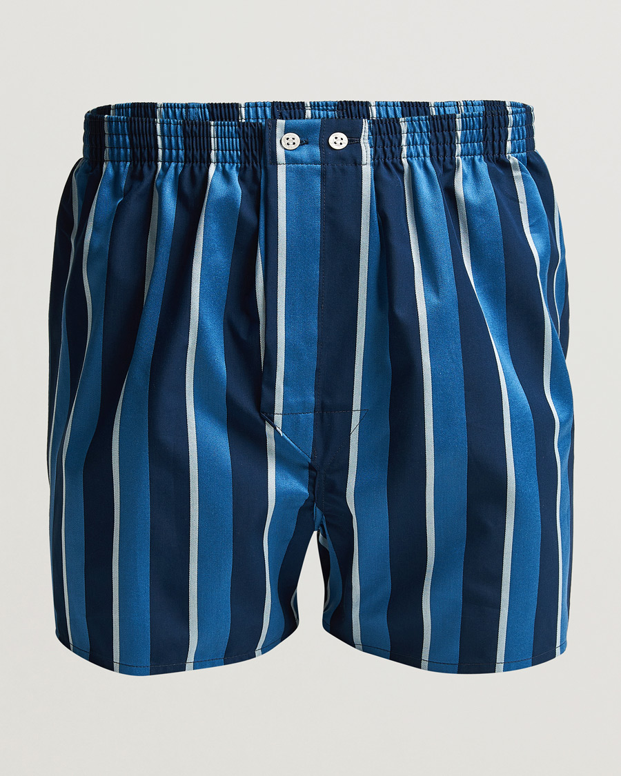 Heren | Ondergoed | Derek Rose | Classic Fit Striped Cotton Boxer Shorts Blue Multi