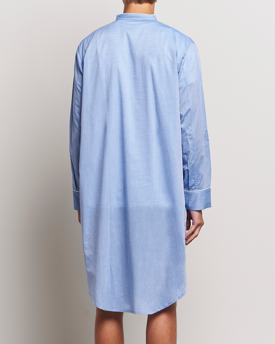 Heren | Derek Rose Cotton Pullover Nightshirt Light Blue | Derek Rose | Cotton Pullover Nightshirt Light Blue