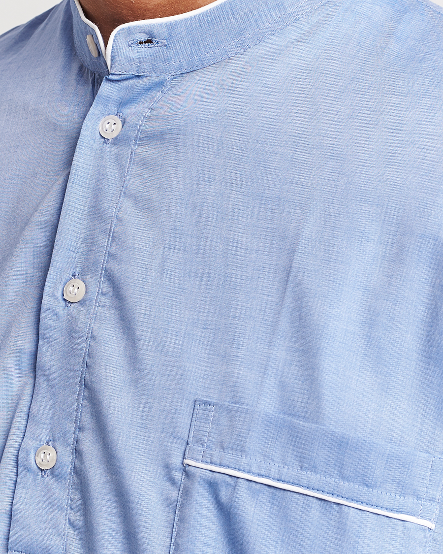Heren | Derek Rose Cotton Pullover Nightshirt Light Blue | Derek Rose | Cotton Pullover Nightshirt Light Blue