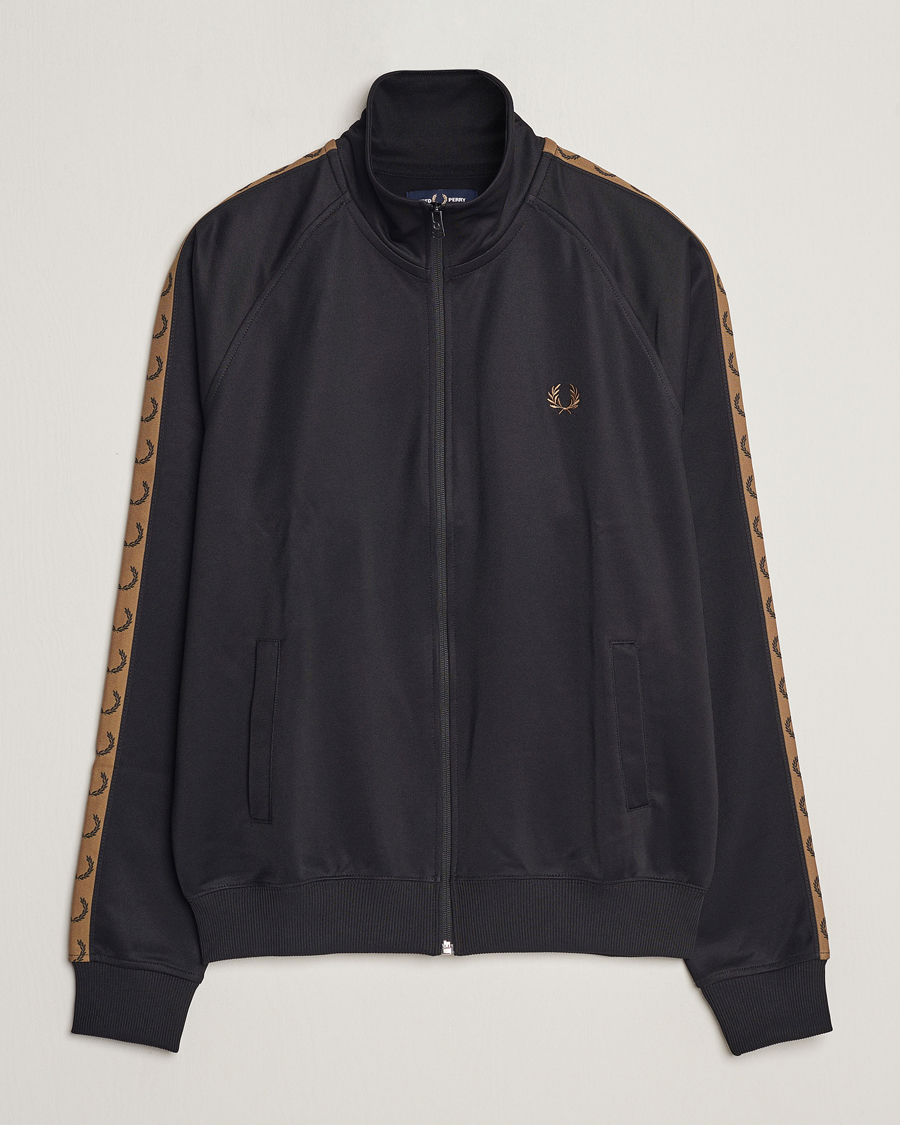 Heren | Truien | Fred Perry | Taped Track Jacket Black