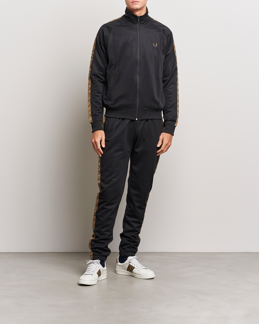 Heren | Truien | Fred Perry | Taped Track Jacket Black