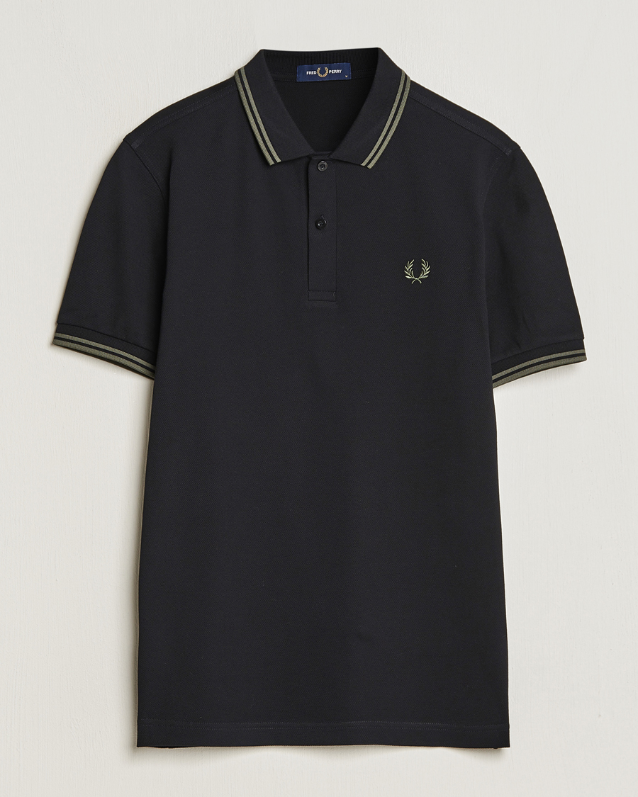 Heren | Polo's | Fred Perry | Twin Tipped Polo Shirt Black