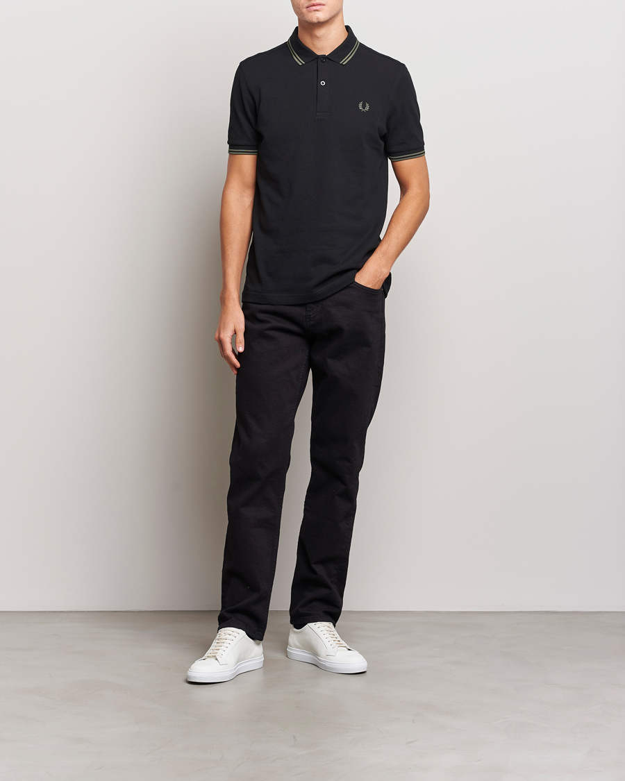 Heren | Polo's | Fred Perry | Twin Tipped Polo Shirt Black