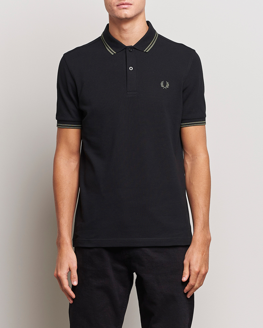 Heren | Polo's | Fred Perry | Twin Tipped Polo Shirt Black