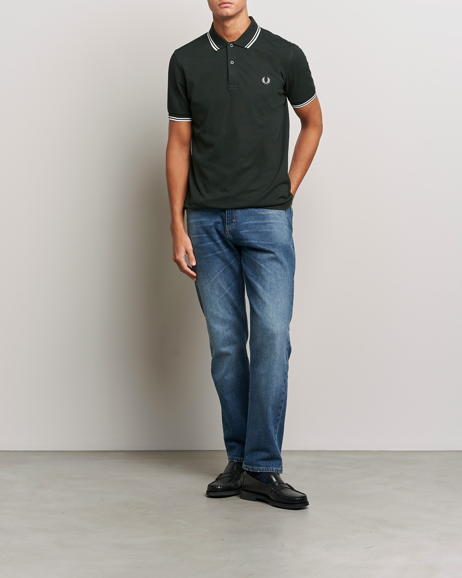 Heren | Polo's | Fred Perry | Twin Tipped Polo Shirt Night Green