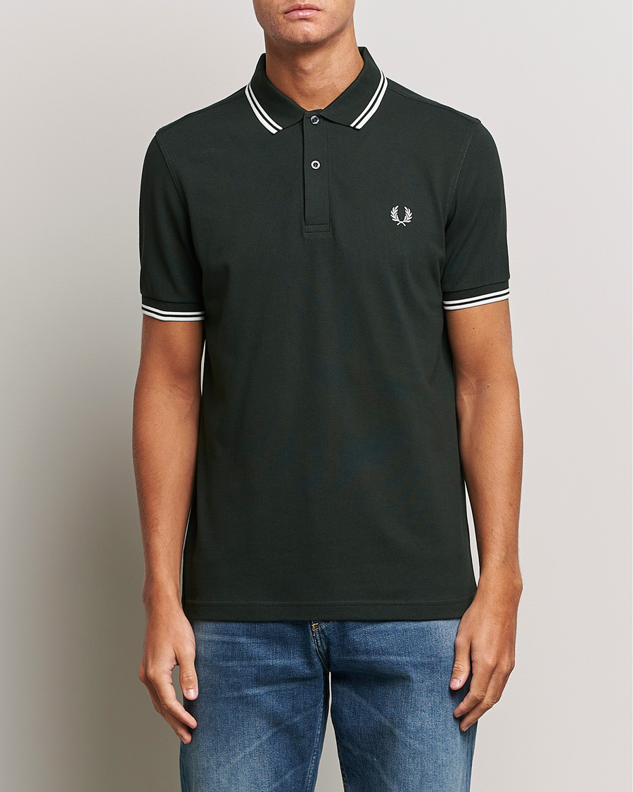 Heren |  | Fred Perry | Twin Tipped Polo Shirt Night Green