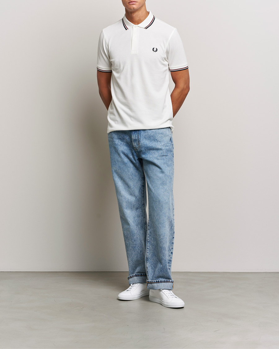 Heren | Polo's | Fred Perry | Twin Tipped Polo Shirt Snow White