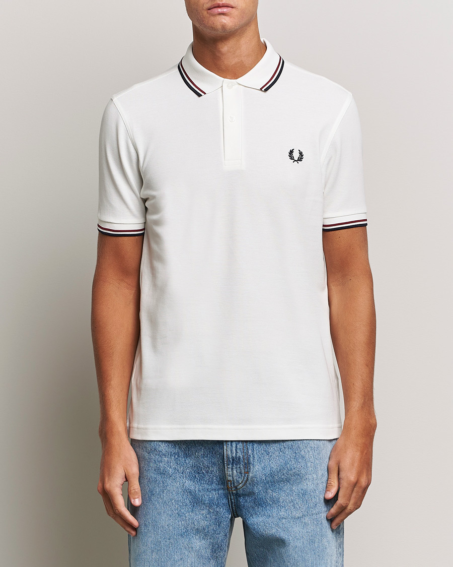 Heren | Poloshirts met korte mouwen | Fred Perry | Twin Tipped Polo Shirt Snow White