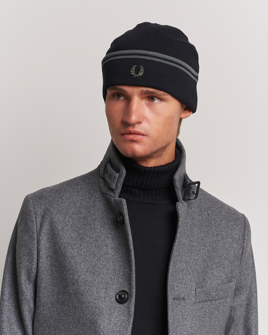 Heren |  | Fred Perry | Twin Tipped Merino Beanie Black