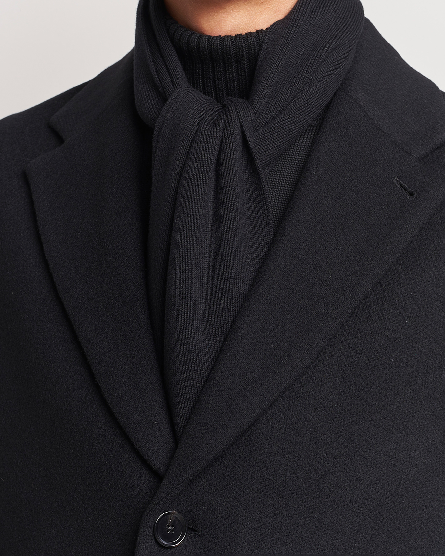 Heren |  | Fred Perry | Twin Tipped Merino Wool Scarf Black