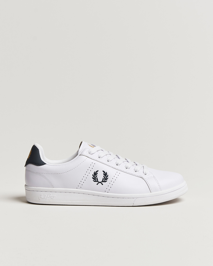 Heren | Sneakers | Fred Perry | B721 Leather Sneakers White/Navy