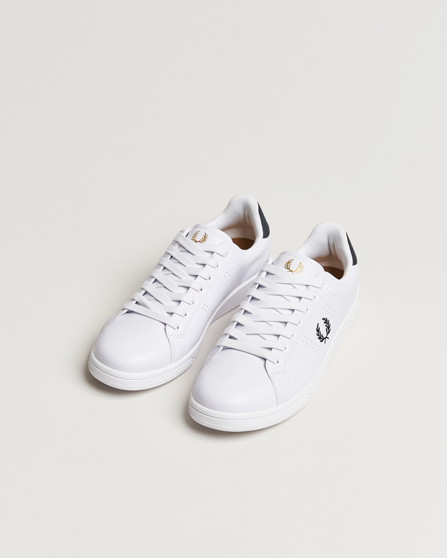Heren | Lage sneakers | Fred Perry | B721 Leather Sneakers White/Navy
