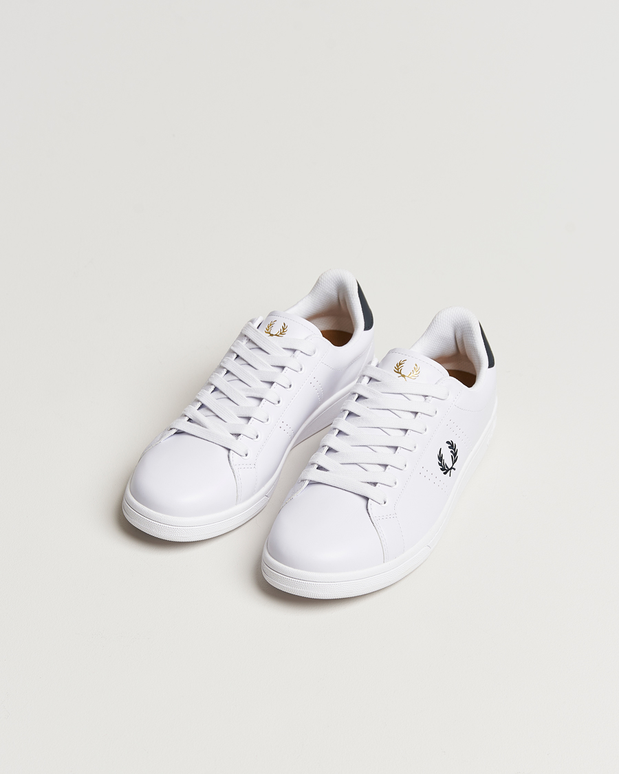 Heren | Sneakers | Fred Perry | B721 Leather Sneakers White/Navy