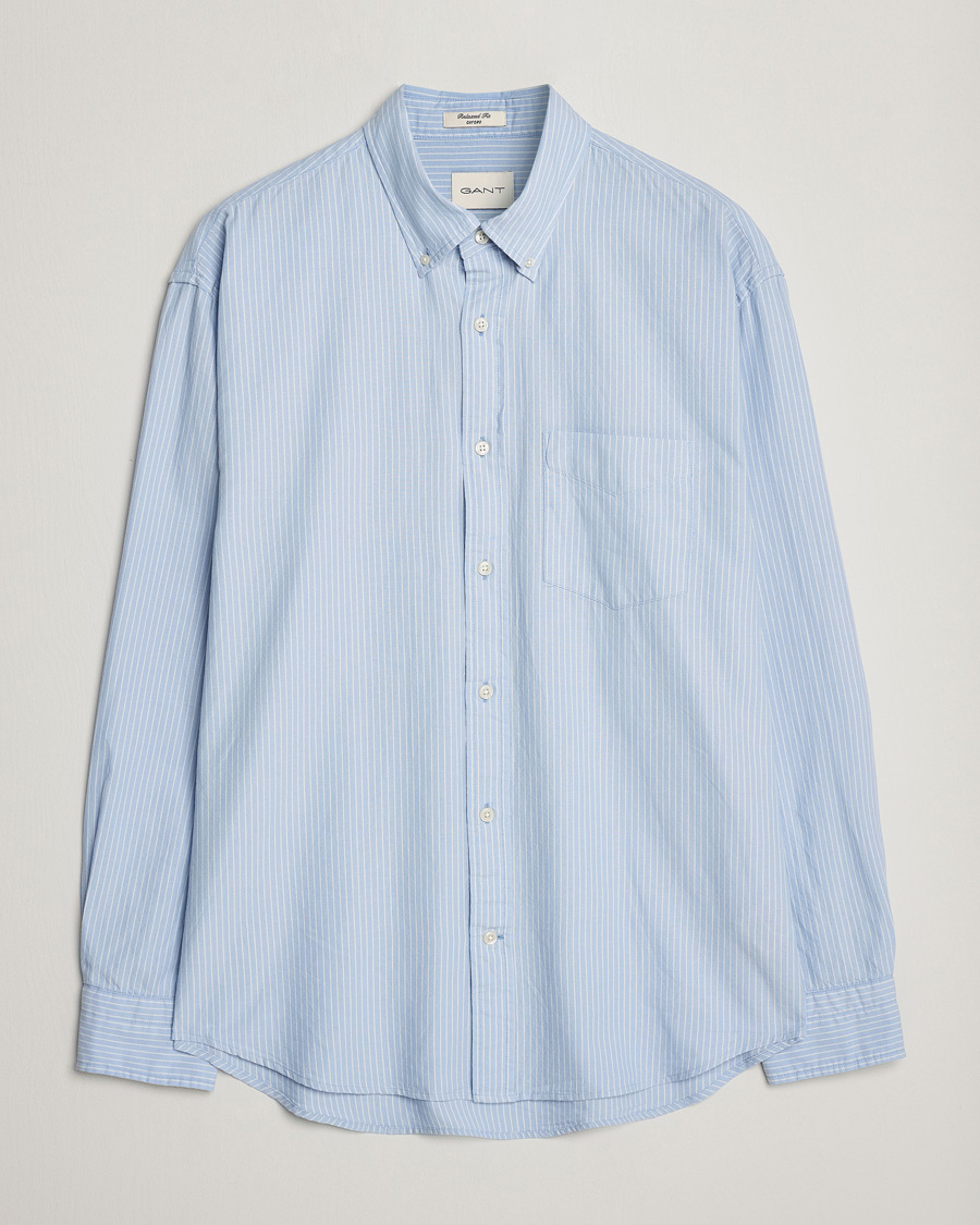 Heren | Overhemden | GANT | Regular Fit Archive Oxford Striped Shirt Muted Blue