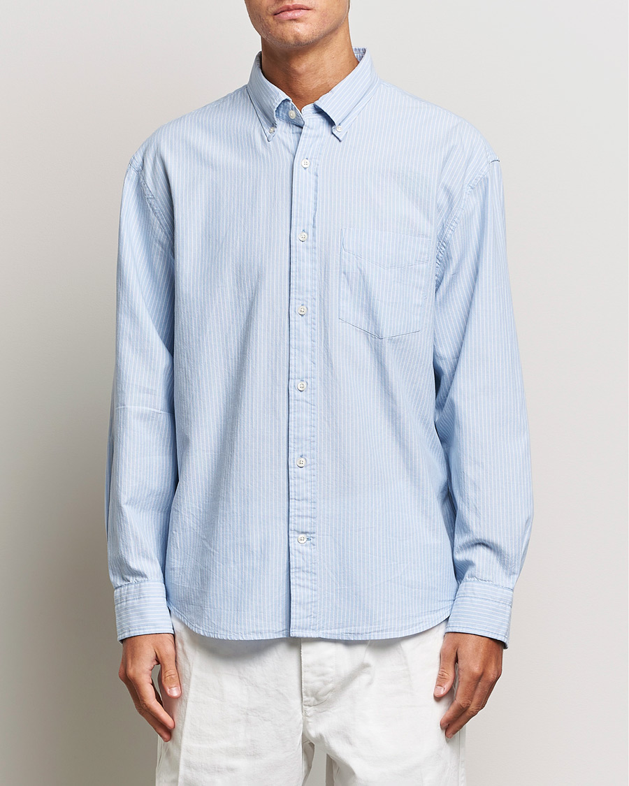Heren | Overhemden | GANT | Regular Fit Archive Oxford Striped Shirt Muted Blue