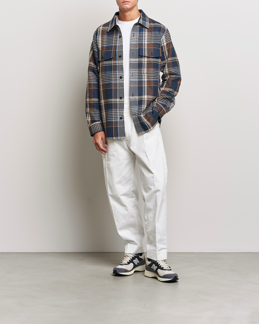 Heren | Overhemden | GANT | Heavy Twill Checked Overshirt Marine