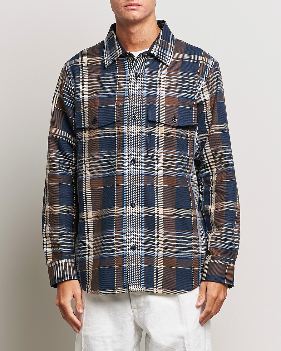 Heren | Overhemden | GANT | Heavy Twill Checked Overshirt Marine
