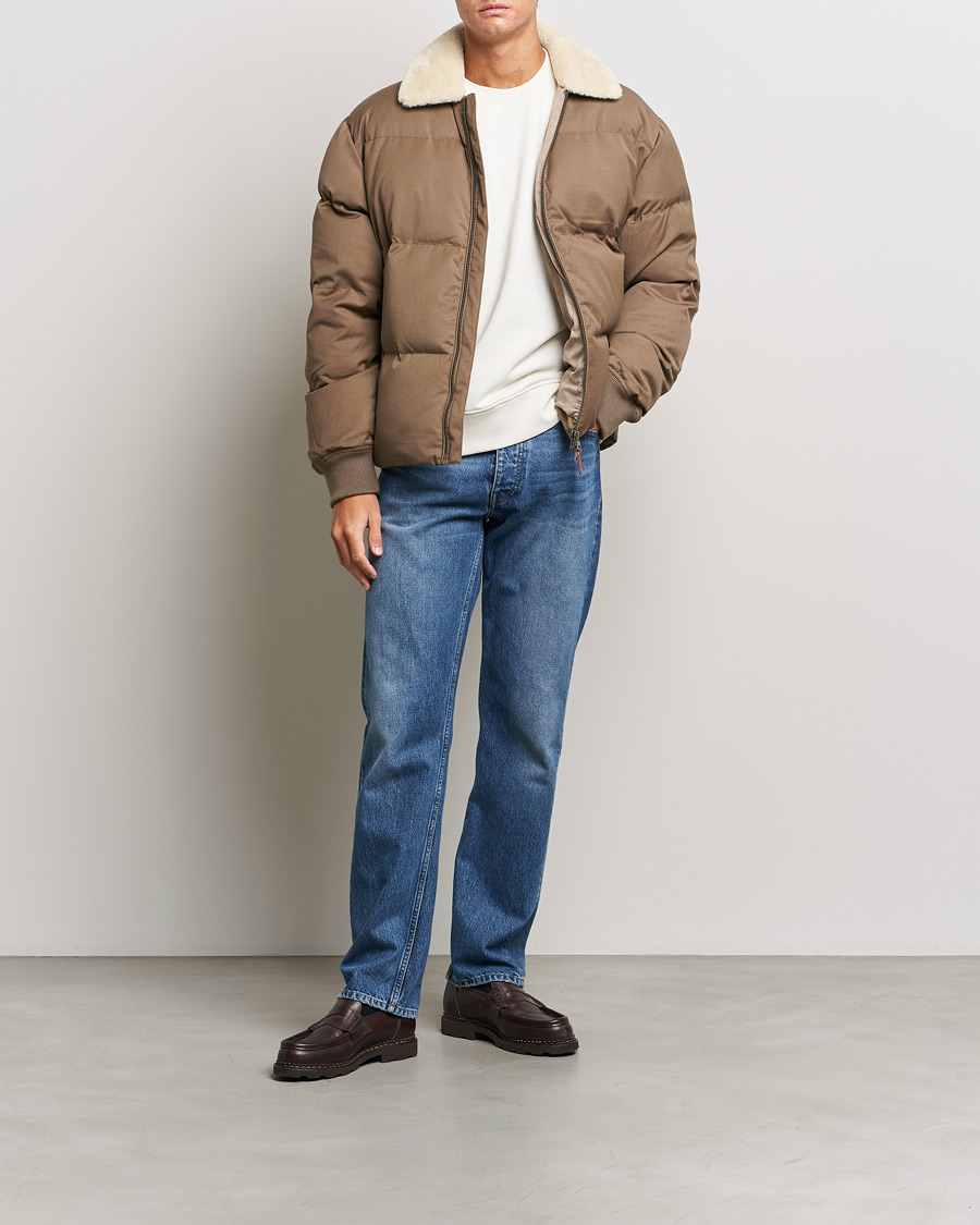 Heren | Jassen | GANT | Padded Flannel Puffer Jacket Desert Brown