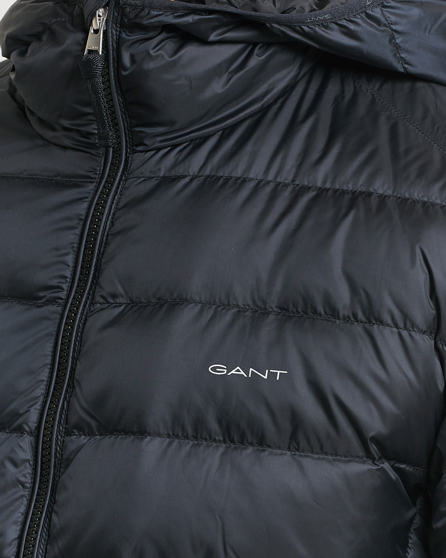 Heren | Jassen | GANT | Light Down Hooded Jacket Black