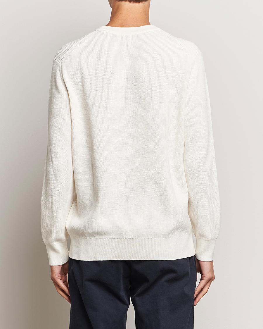 Heren | Truien | GANT | Cotton/Wool Rib Knitted Crew Neck Cream
