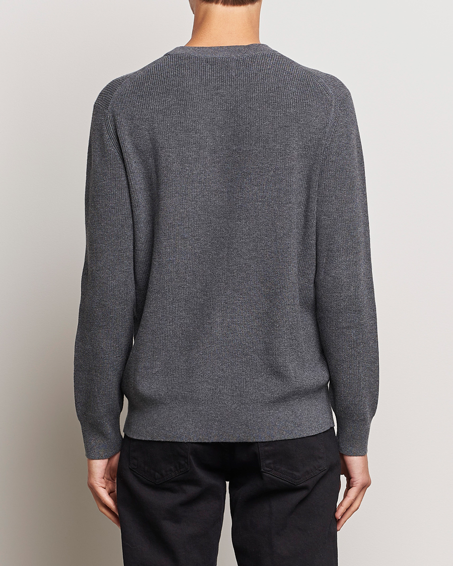 Heren | Truien | GANT | Cotton/Wool Rib Knitted Crew Neck Antrachite Melange