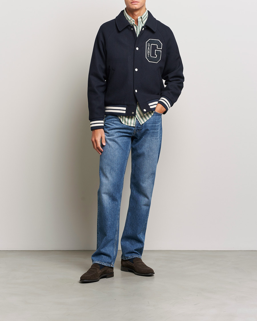 Heren | Jassen | GANT | Wool Varsity Jacket Evening Blue