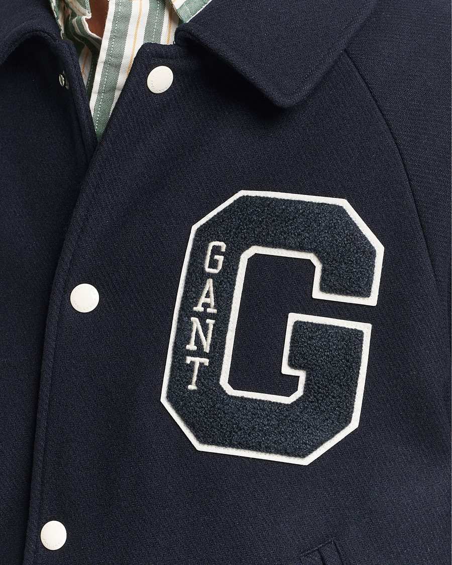 Heren | Jassen | GANT | Wool Varsity Jacket Evening Blue