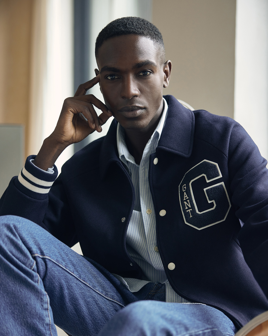 Heren | Jassen | GANT | Wool Varsity Jacket Evening Blue