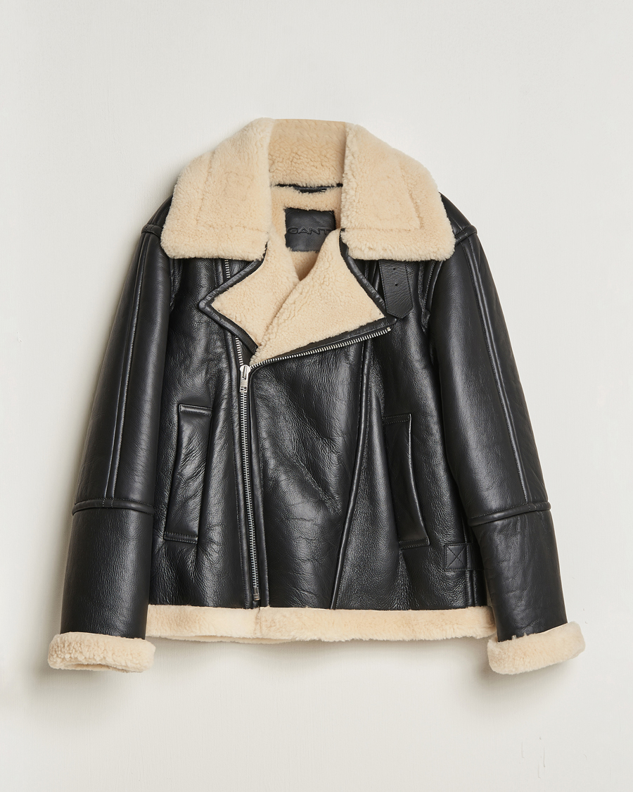 Heren | Jassen | GANT | Heavy Shearling Jacket Black