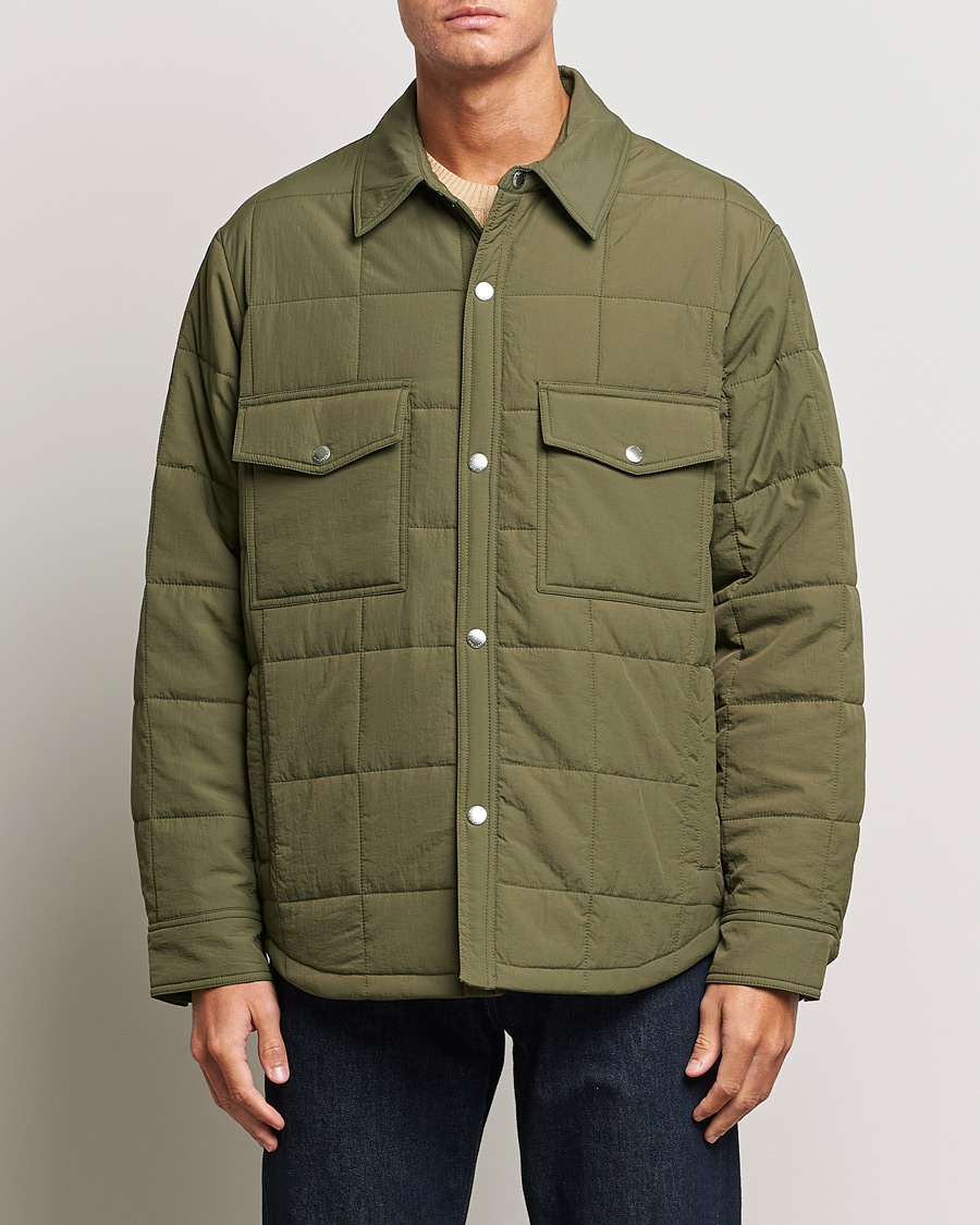 Heren | Jassen | GANT | Quilted Shirt Jacket Calamata Green