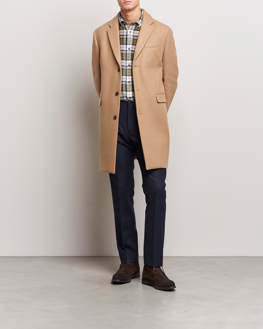 Heren | Jassen | GANT | Tailored Wool Coat Mustard Beige