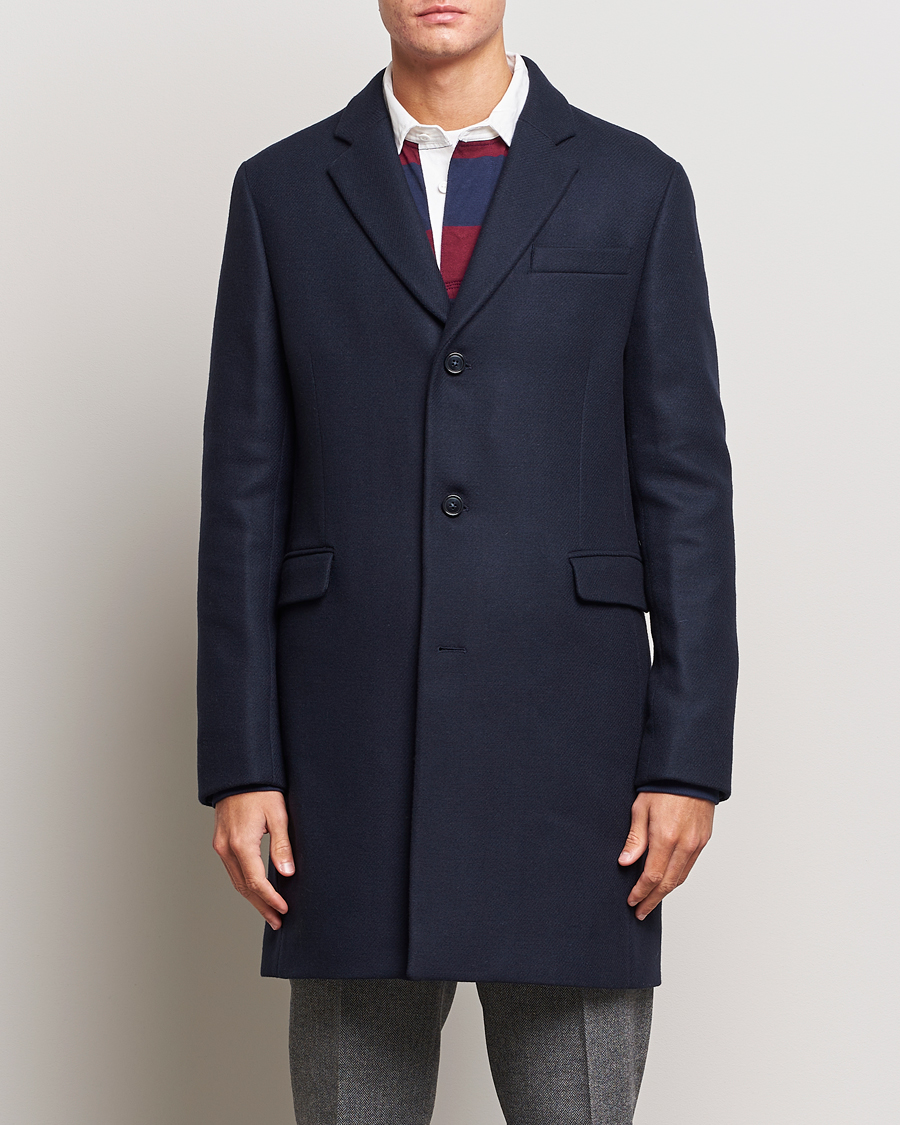 Heren | Jassen | GANT | Tailored Wool Coat Night Blue