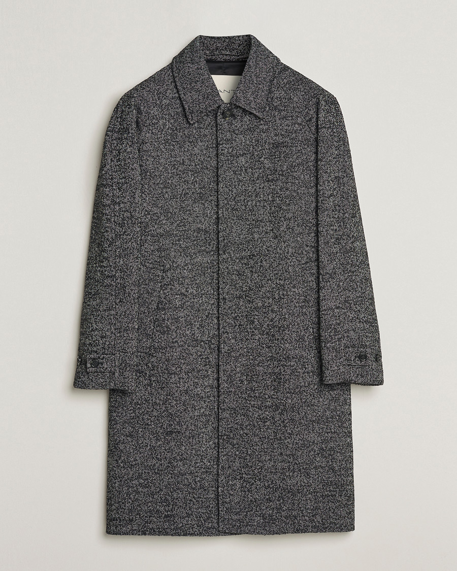 Heren | GANT | GANT | Relaxed Fit Wool Coat Ebony Black