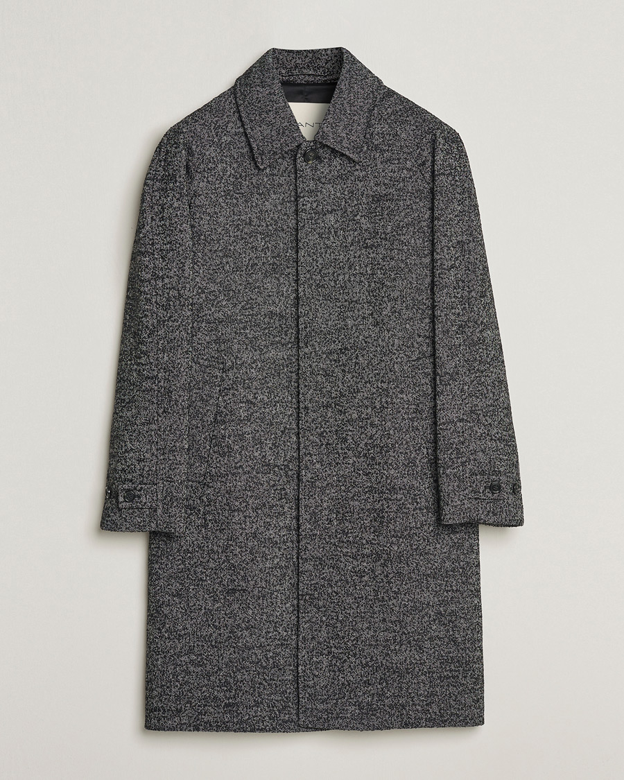 Heren | Jassen | GANT | Relaxed Fit Wool Coat Ebony Black