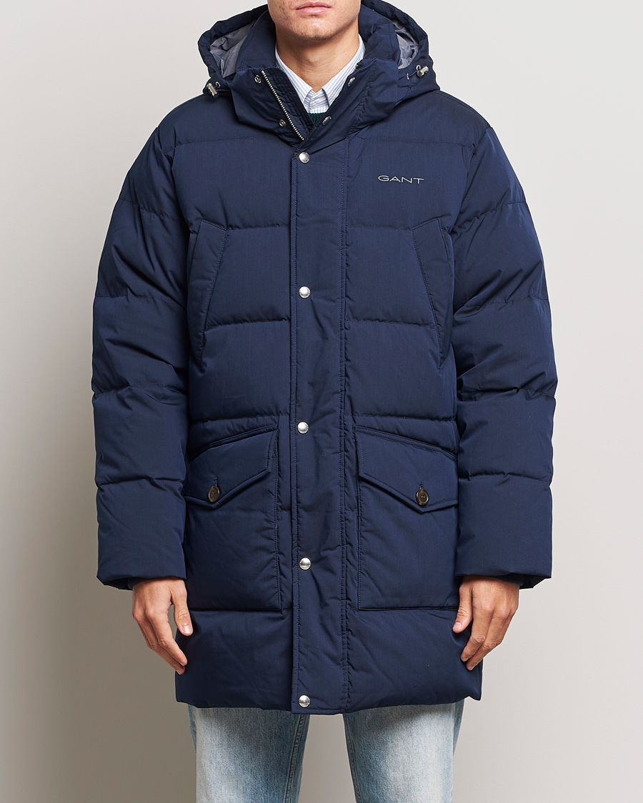 Heren | Jassen | GANT | Long Alta Down Parka Evening Blue