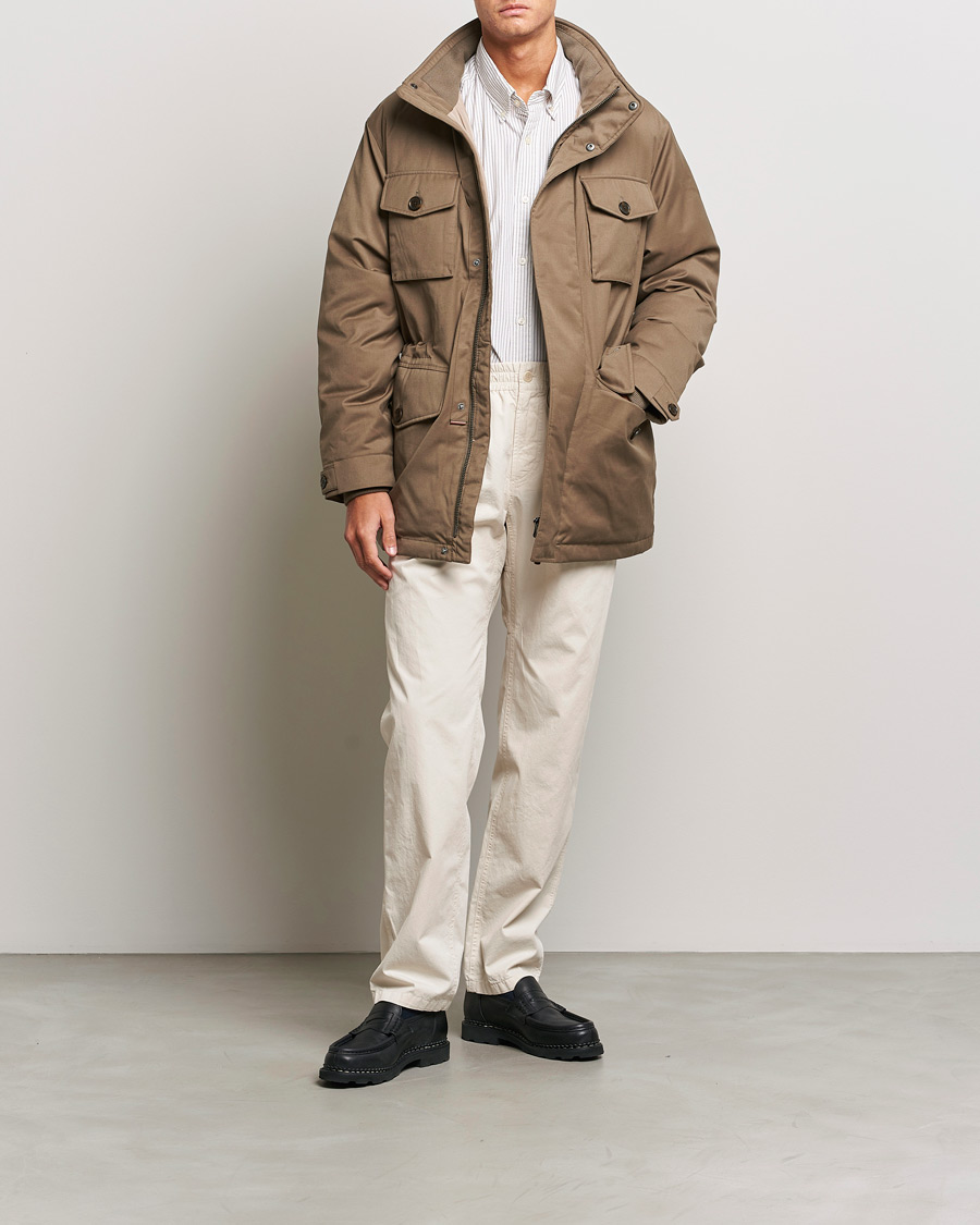 Heren | Jassen | GANT | Flannel Padded Field jacket Desert Brown