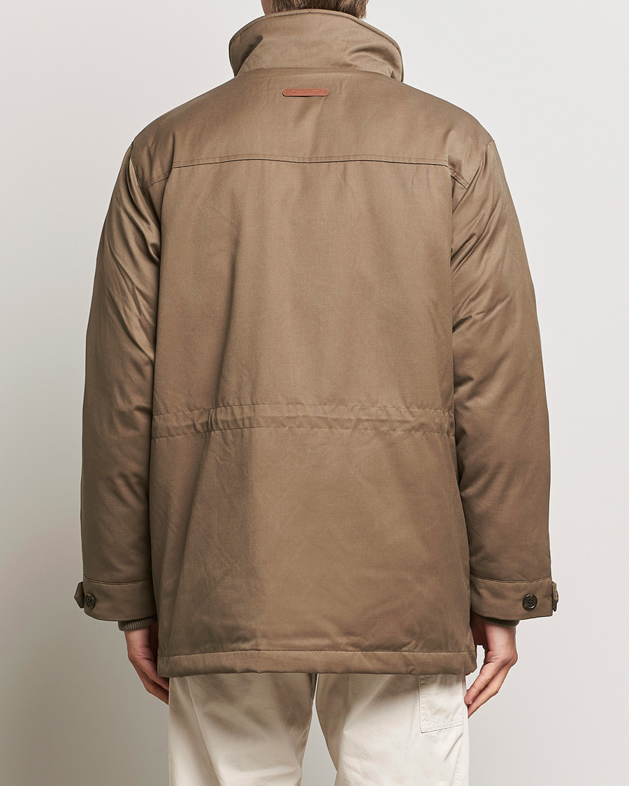 Heren | Jassen | GANT | Flannel Padded Field jacket Desert Brown