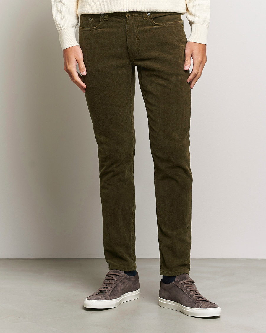 Heren | Broeken | GANT | Cord 5-Pocket Jeans Dark Cactus