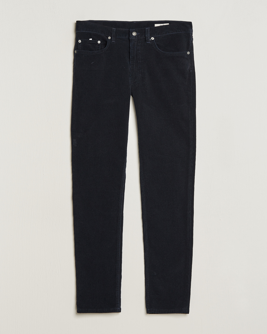 Heren | Broeken | GANT | Cord 5-Pocket Jeans Evening Blue