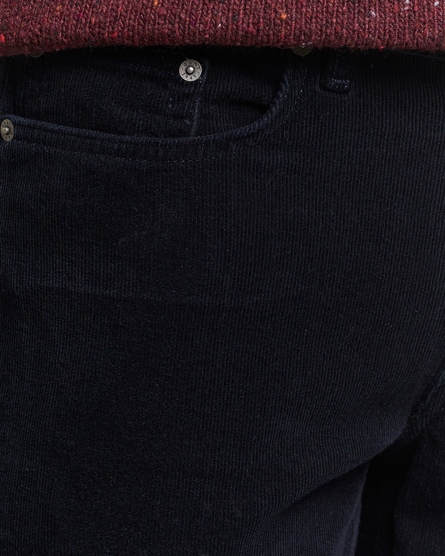 Heren | Broeken | GANT | Cord 5-Pocket Jeans Evening Blue