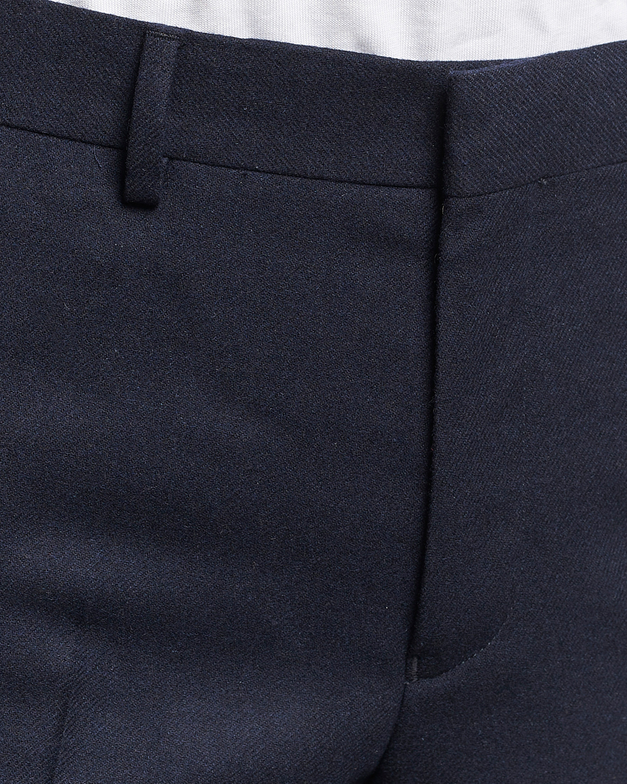 Heren | Broeken | GANT | Slim Flannel Pants Evening Blue